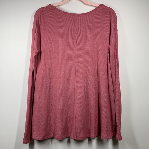 MOSSIMO SUPPLY CO NWOT Pink Long Sleeve Blouse Small - Picture 2 of 7